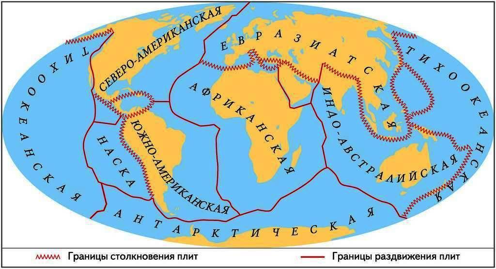 Литосферная карта земли