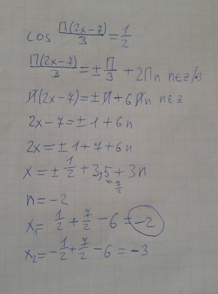 Решите уравнение корень х 7 1. Cos пи x-7. Cos п x-7 /3 1/2. Cos п x 7 3 1/2. Cos(x-п/3)=1/2.