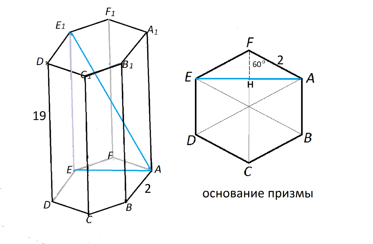 Основание призмы рисунок