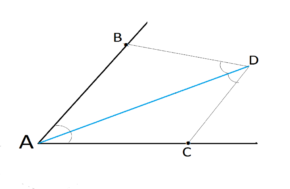 Доказать db биссектриса угла adc рисунок