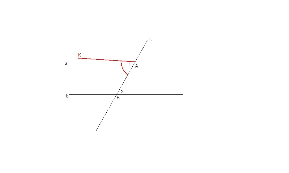 Если 2 параллельные прямые пересечены секущей то накрест лежащие углы равны рисунок