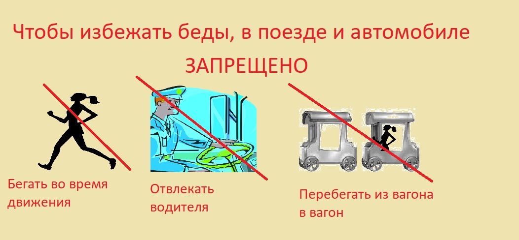 Эскиз плаката к соблюдению правил безопасности в транспорте 1 класс